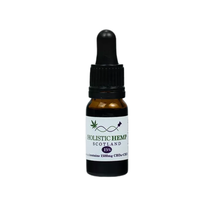 15% Raw CBD+CBDA Tincture Oil (Front)