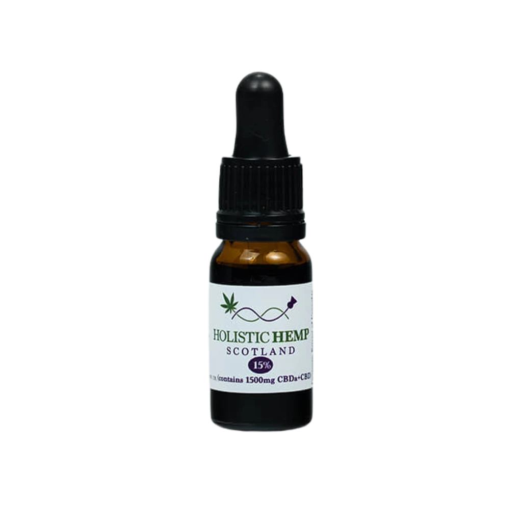 15% Raw CBD+CBDA Tincture Oil (Front)